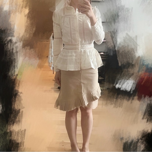 Maje Embroidered Poplin Blouse - Picture 7 of 8